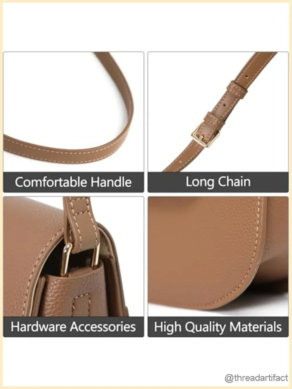 Pebbled Faux Leather Saddle Crossbody Bag with Turn-Lock Closure